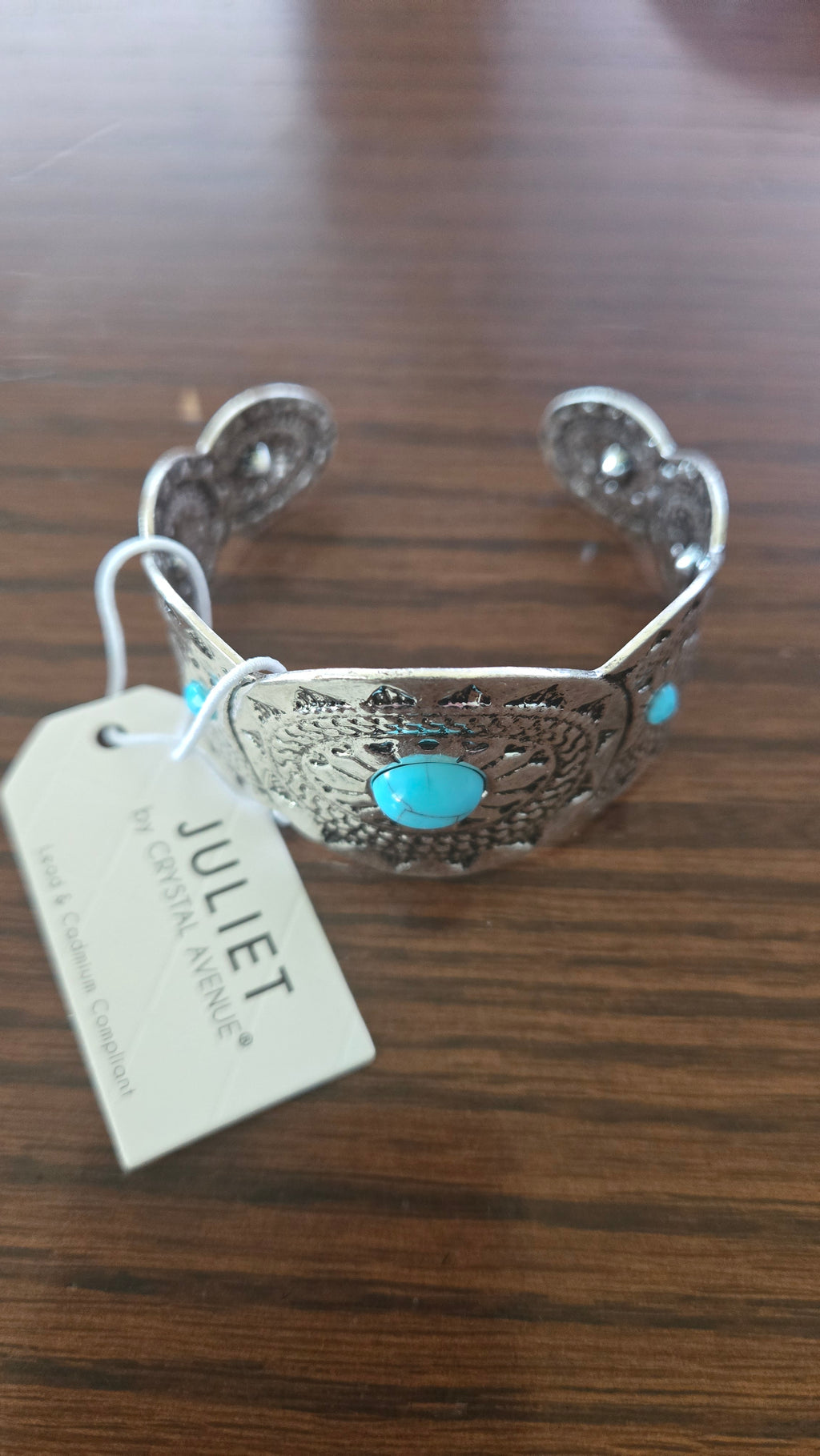 Western Turquoise Cuff Bracelet | Silver Engraved Boho Cowgirl Cuff | Adjustable Statement Bracelet | Southwestern Western Jewelry Gift for Her