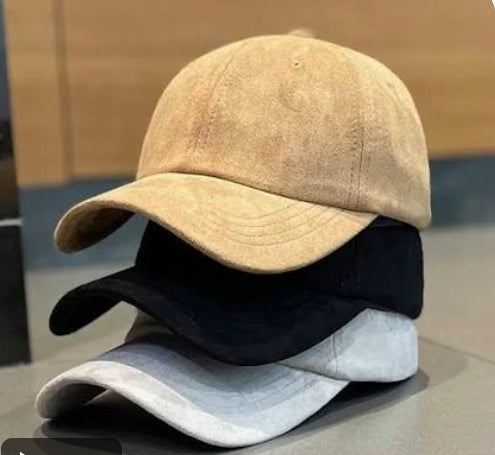 Faux Suede Baseball Cap | Blank Adjustable Hat | Soft Velvet Finish | Women's Boutique Ball Cap | Blank Cap for Embroidery | Multiple Colors