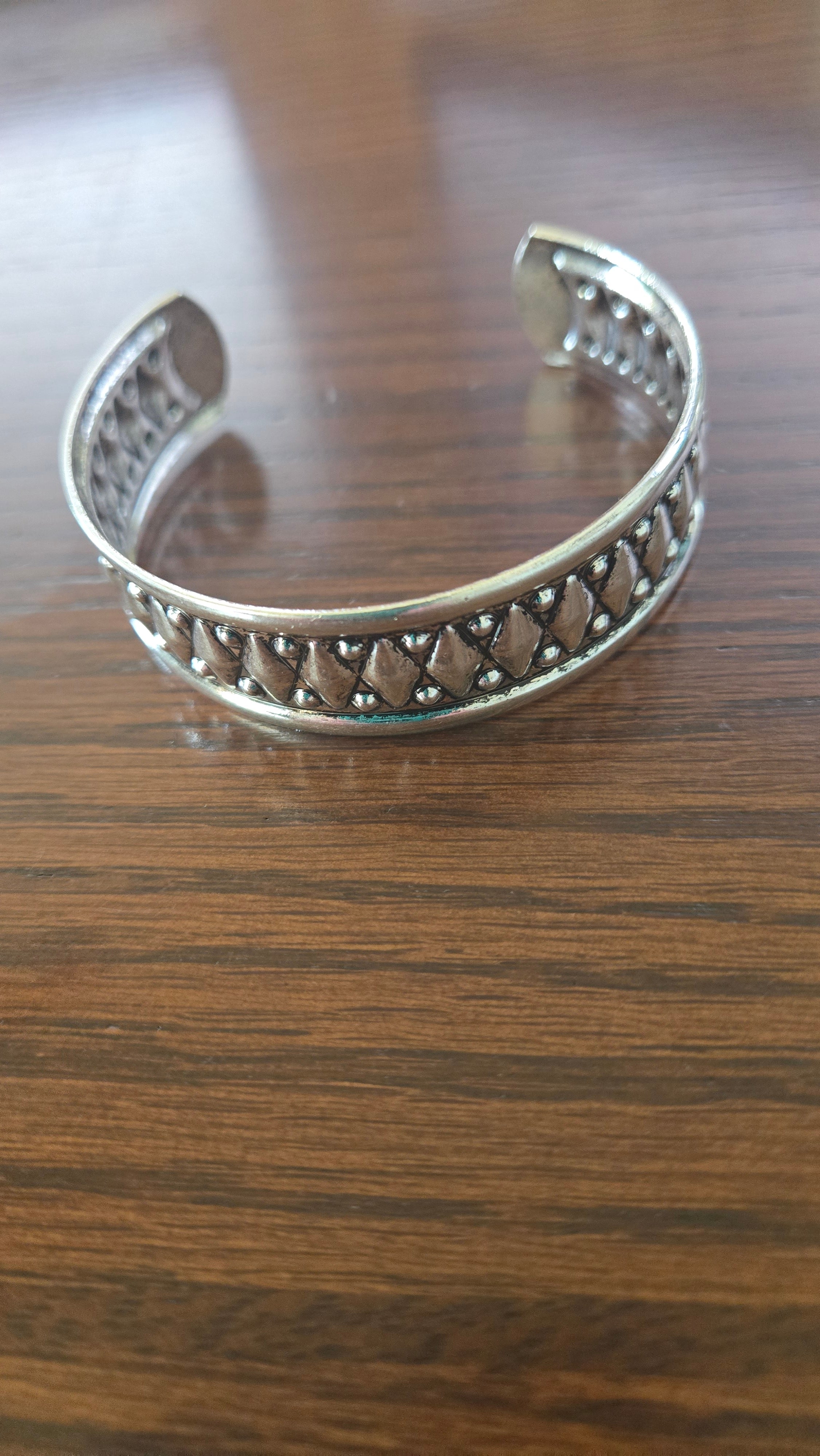 Western Silver Cuff Bracelet | Engraved Boho Cowgirl Bracelet | Rustic Southwestern Statement Cuff | Western Boutique Jewelry | Adjustable Open Cuff